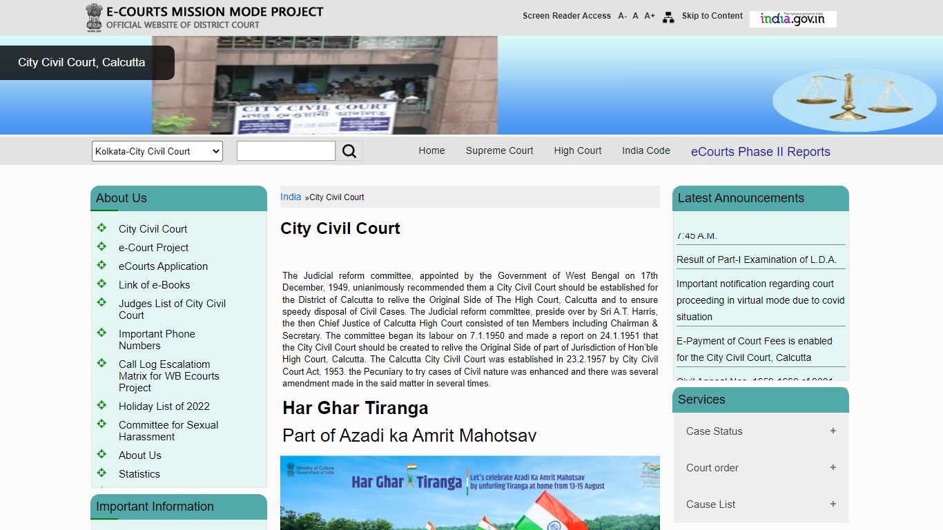 City Civil Court/District Court in India | Official Website of District ...